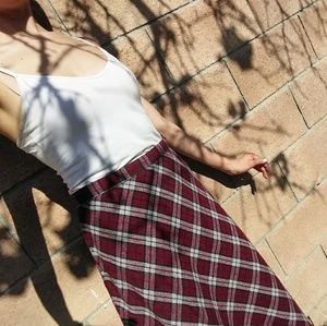 [Vintage] 50's plaid midi skirt